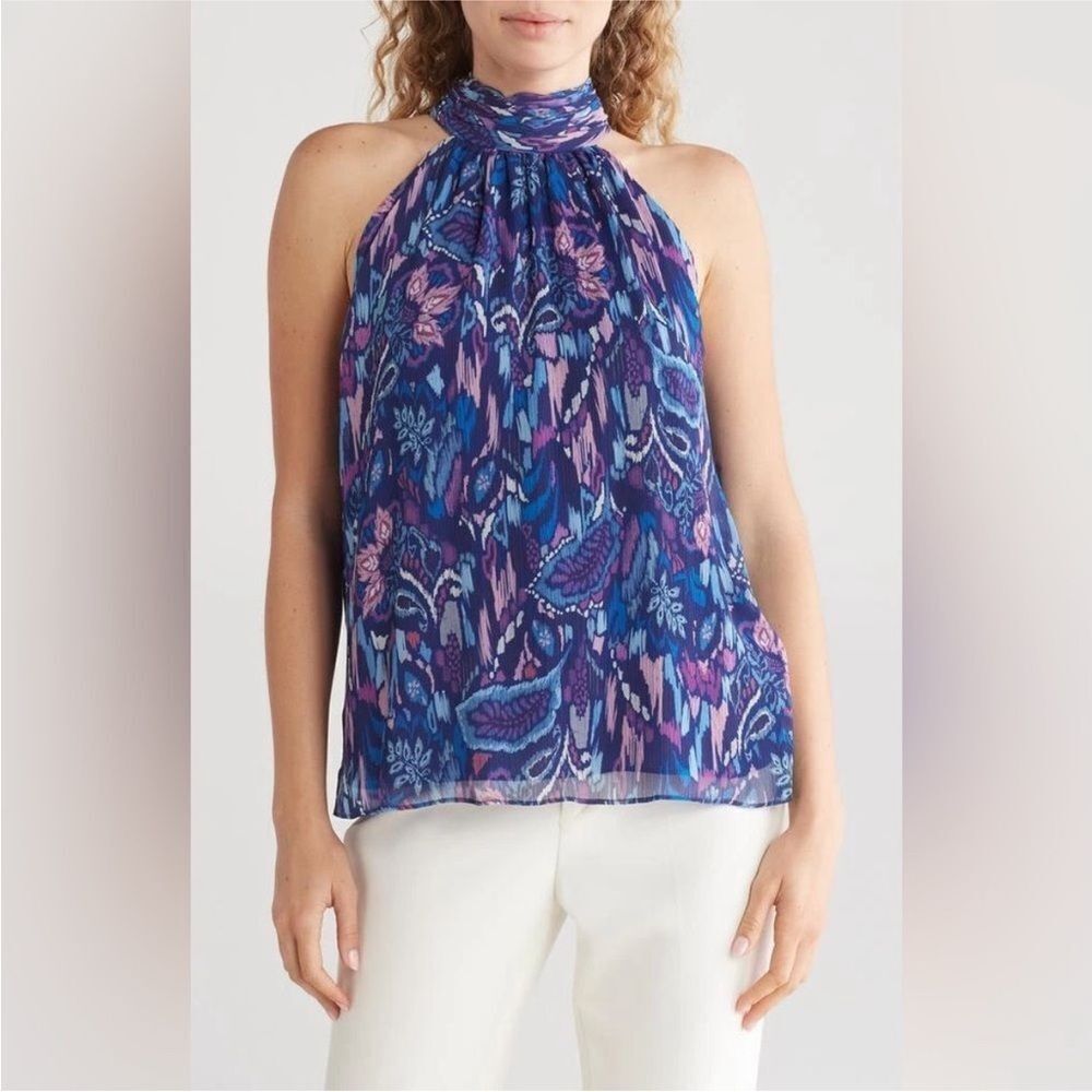 Ramy Brook NWT Halter Neck Tank Blue Multi Size
XXS-S